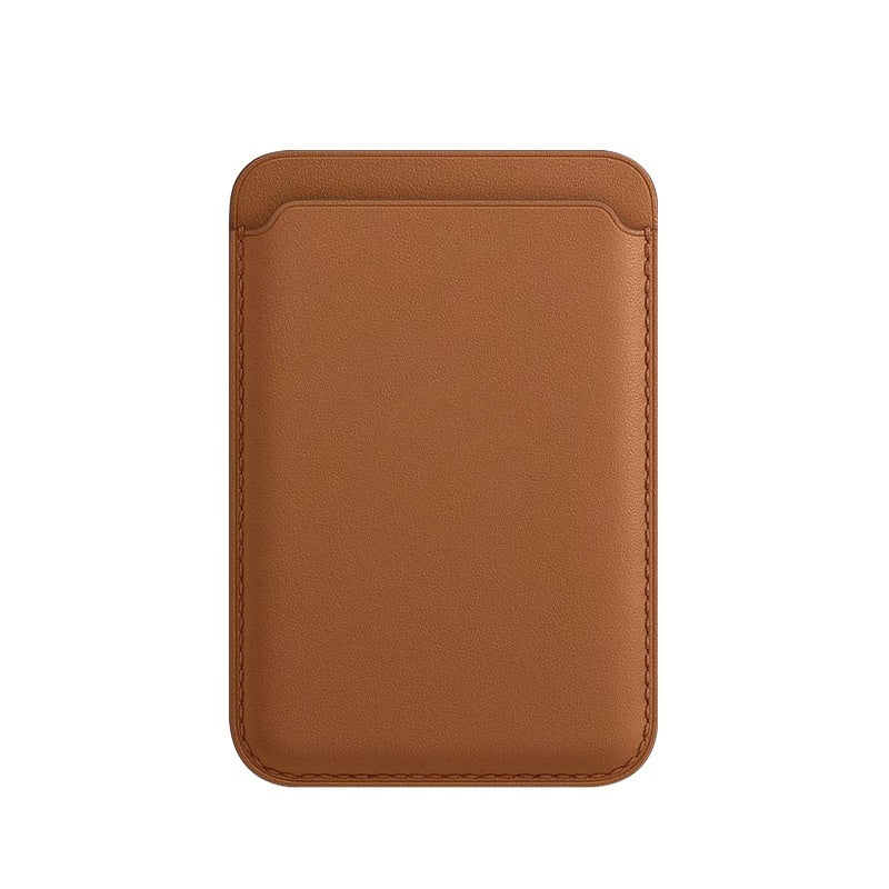 Magnetische leren kaarthouder met standaard voor iPhone MagSafe - slank & luxe