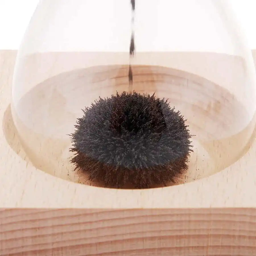 Magnetische Glazen Zandloper met Basis voor op het Bureau – Decoratief Ornament