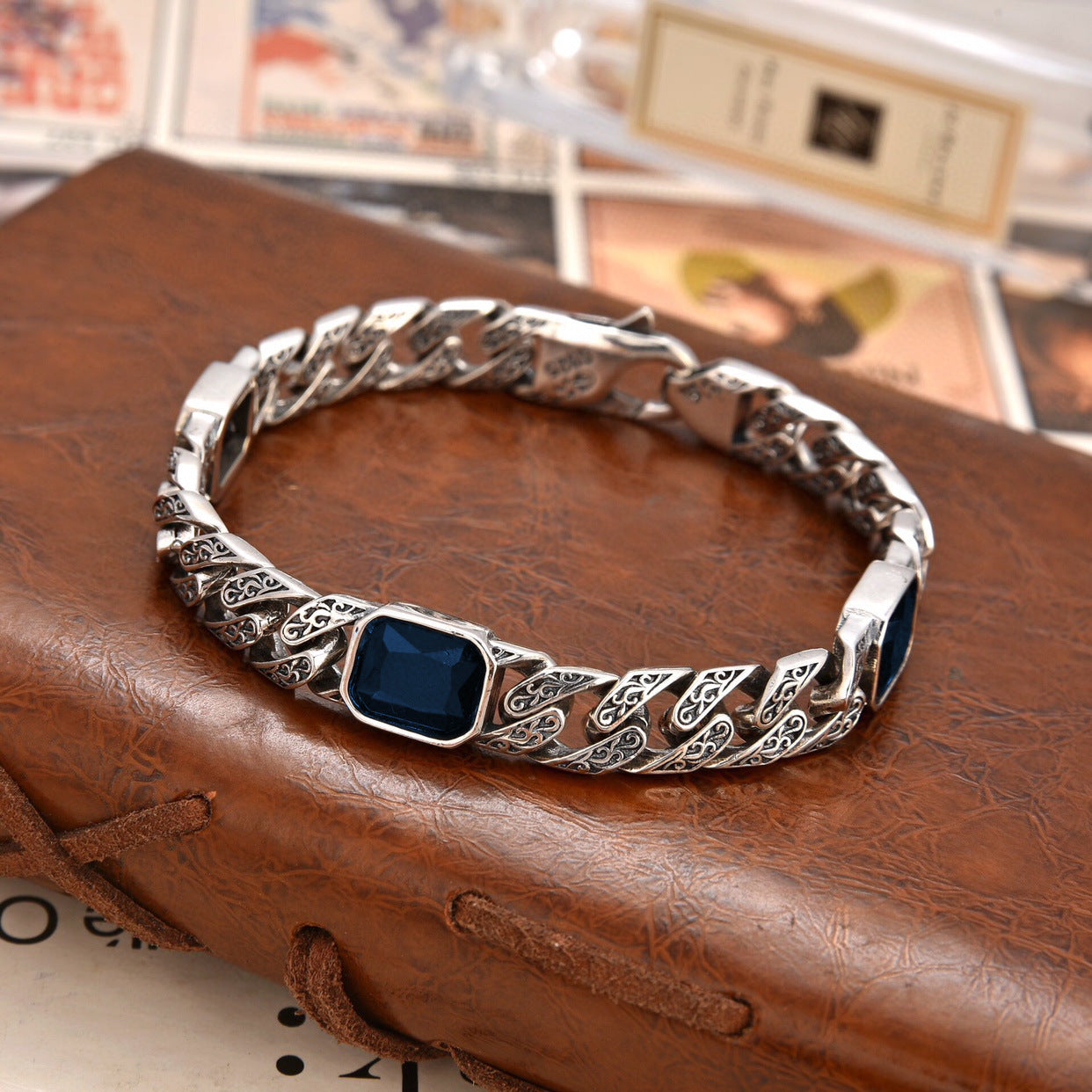 Armband Met Diamantpatroon - Unisex - Breedte 9 mm - Totem Design