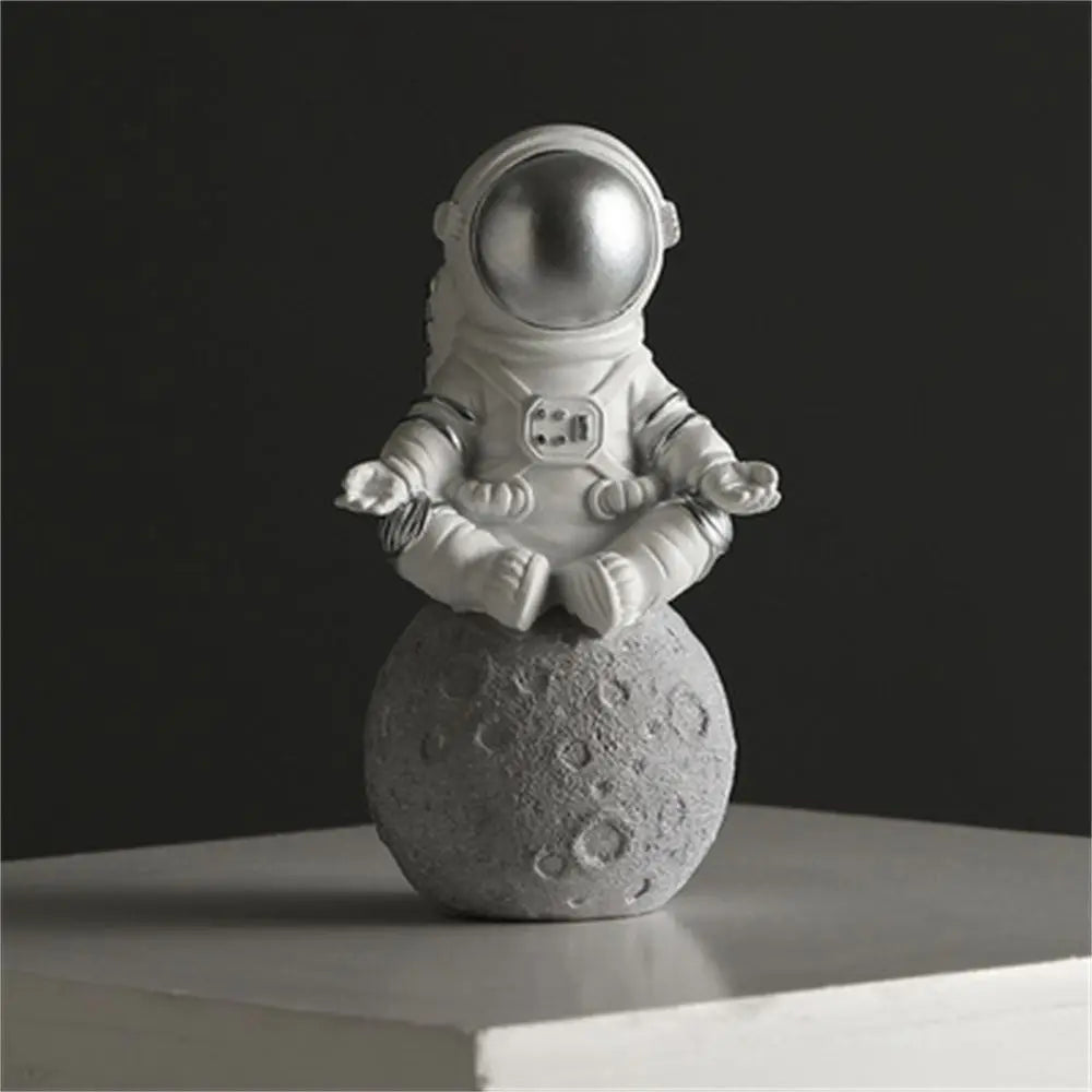 Astronauten Beeldje - Decoratieve Spaceman Maan Beelden
