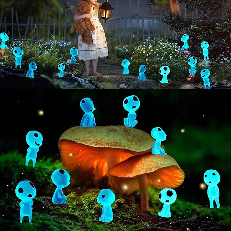 Miniatuur Luminous Elf Figuren – Glow in the Dark Tuin Decoratie 10 stuks
