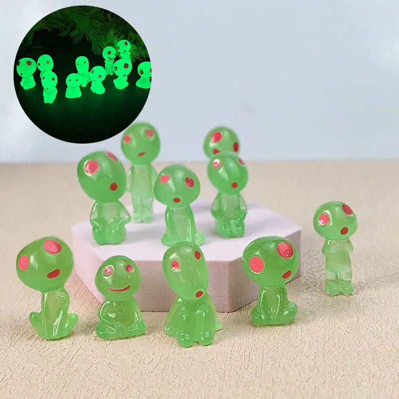 Miniatuur Luminous Elf Figuren – Glow in the Dark Tuin Decoratie 10 stuks