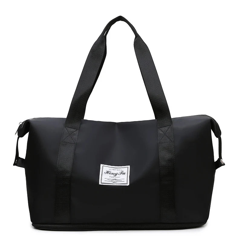 Waterdichte Reistas voor Dames – Grote Nylon Sport- Gymtas met Rits
