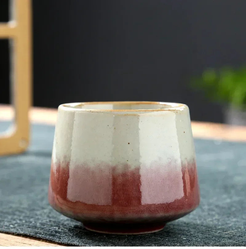 Retro koffiekopje - Japans stijl keramiek - 200ml - handgemaakt glazuur