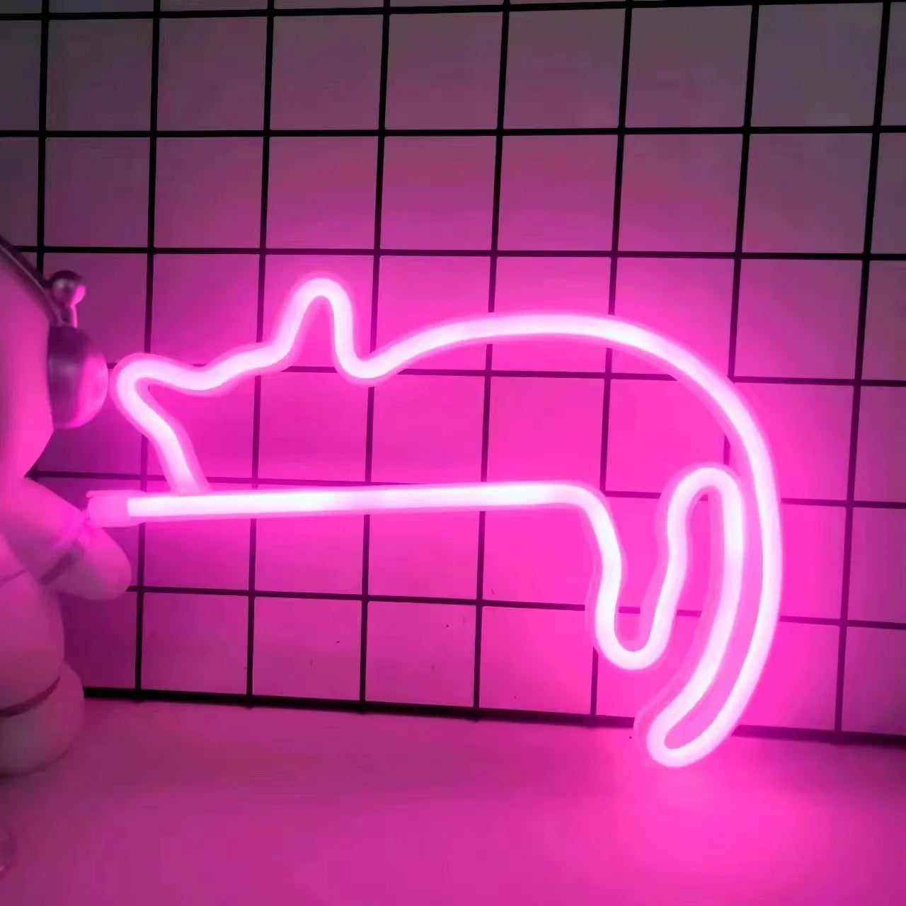 Neon Kattenlamp Decoratie USB LED – Sfeerlicht voor Kamer of Feest