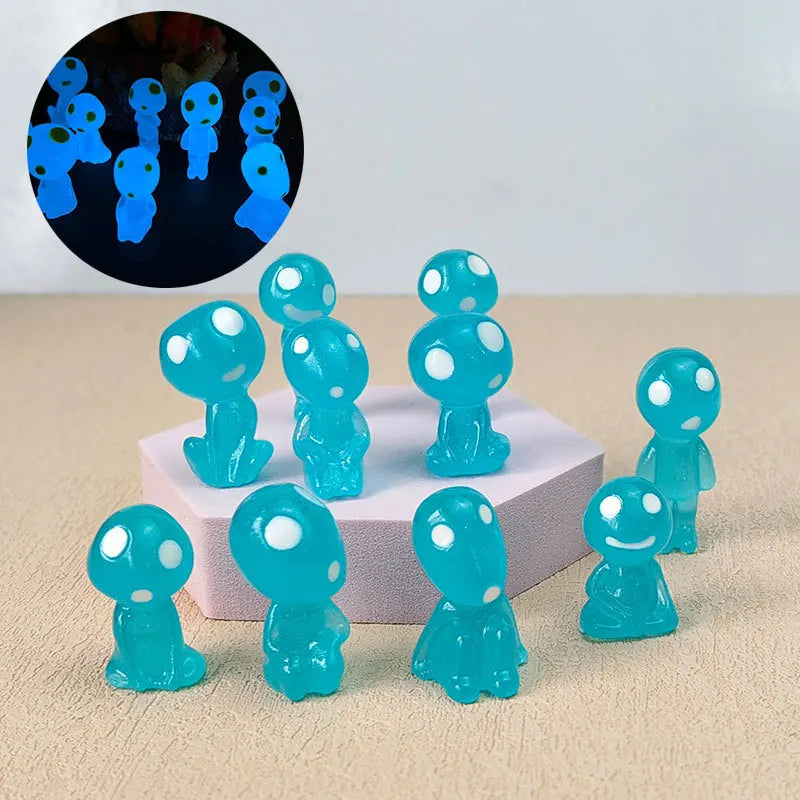 Miniatuur Luminous Elf Figuren – Glow in the Dark Tuin Decoratie 10 stuks