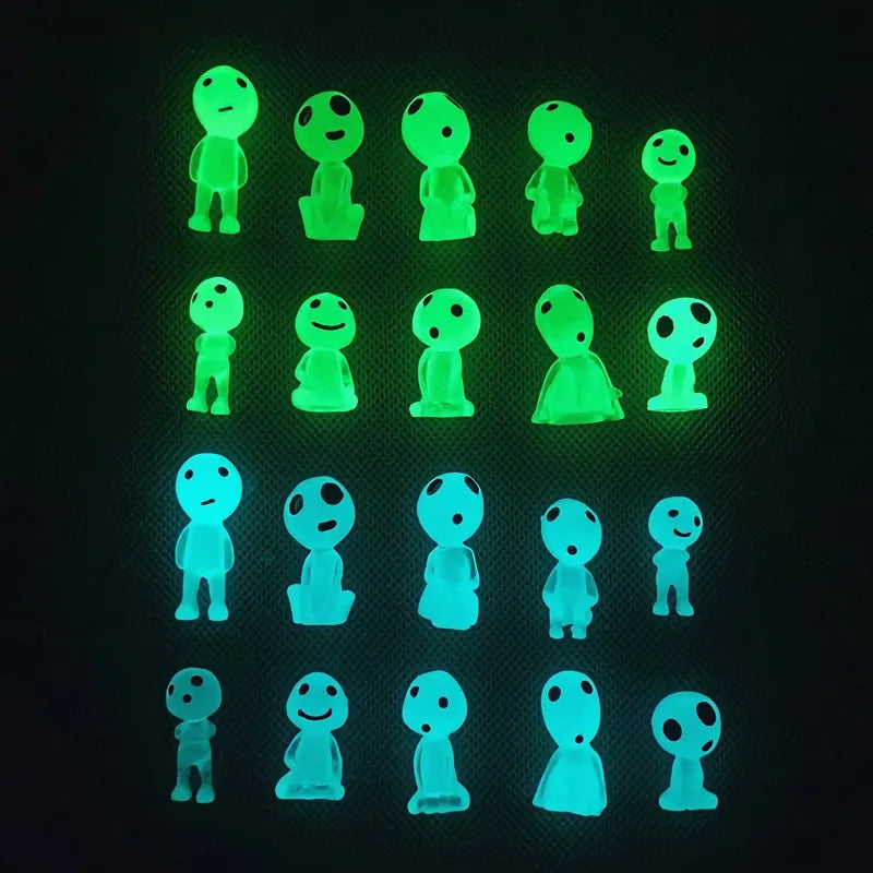 Miniatuur Luminous Elf Figuren – Glow in the Dark Tuin Decoratie 10 stuks