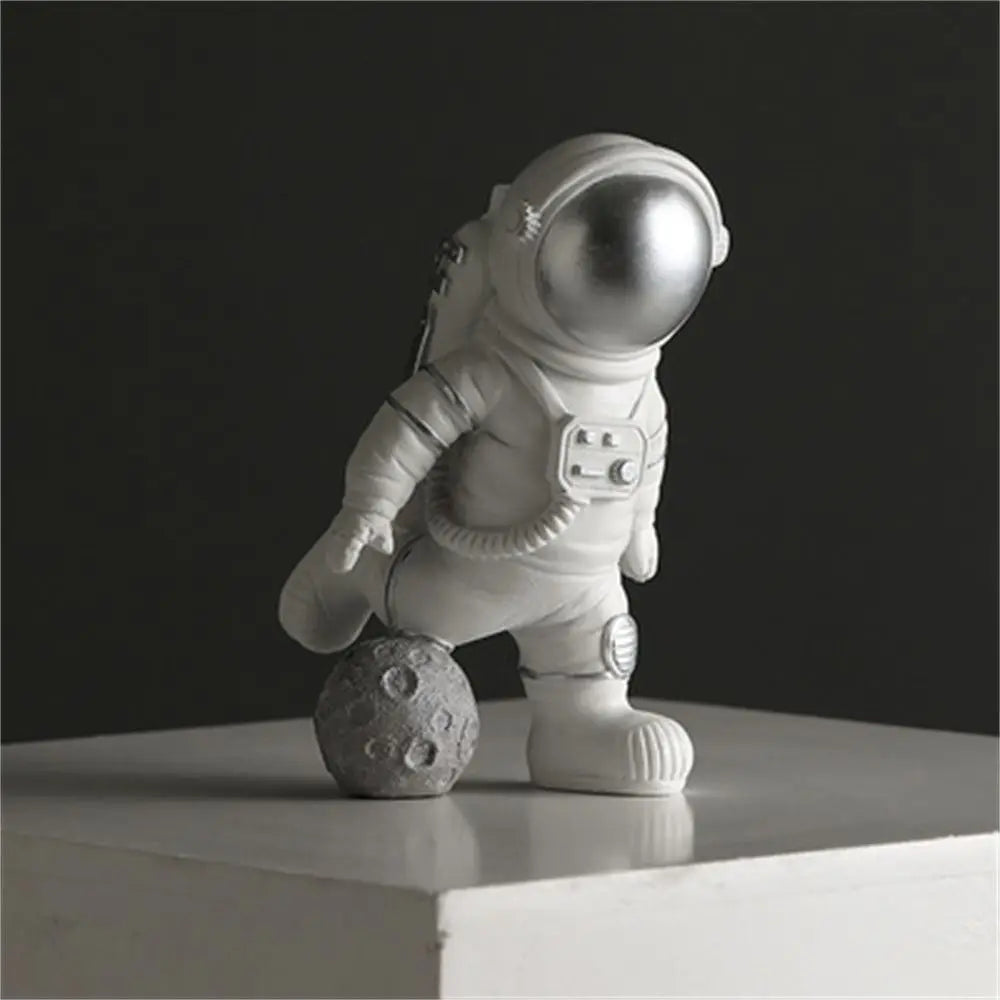 Astronauten Beeldje - Decoratieve Spaceman Maan Beelden