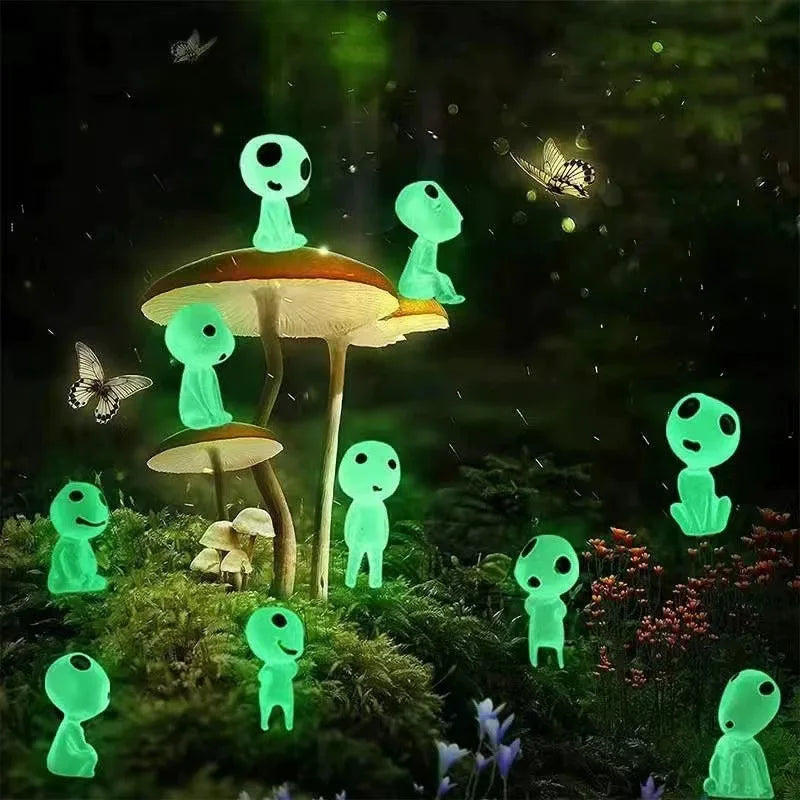 Miniatuur Luminous Elf Figuren – Glow in the Dark Tuin Decoratie 10 stuks