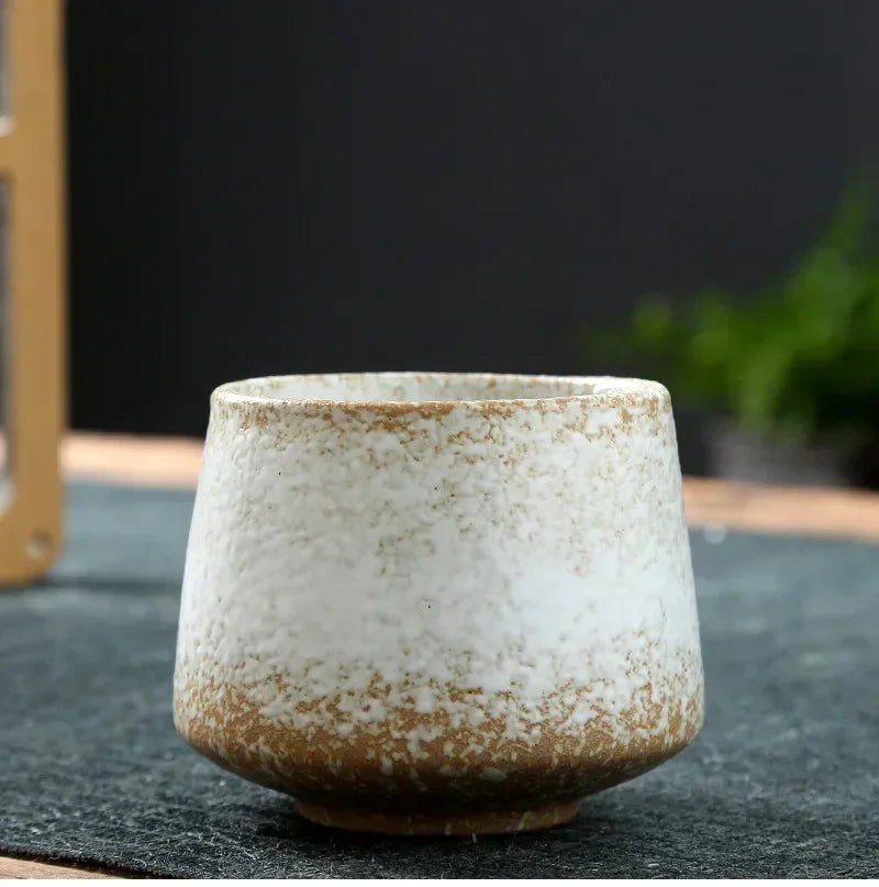 Retro koffiekopje - Japans stijl keramiek - 200ml - handgemaakt glazuur