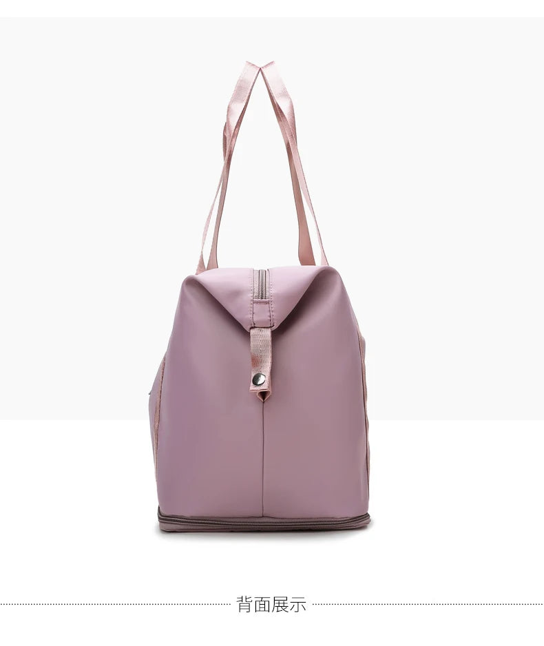 Waterdichte Reistas voor Dames – Grote Nylon Sport- Gymtas met Rits