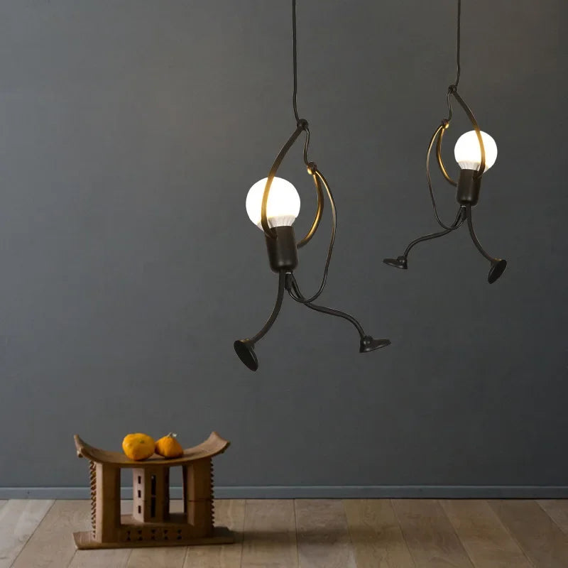 Vintage coole hanglamp - modern kunstfiguur – LED plafondlamp