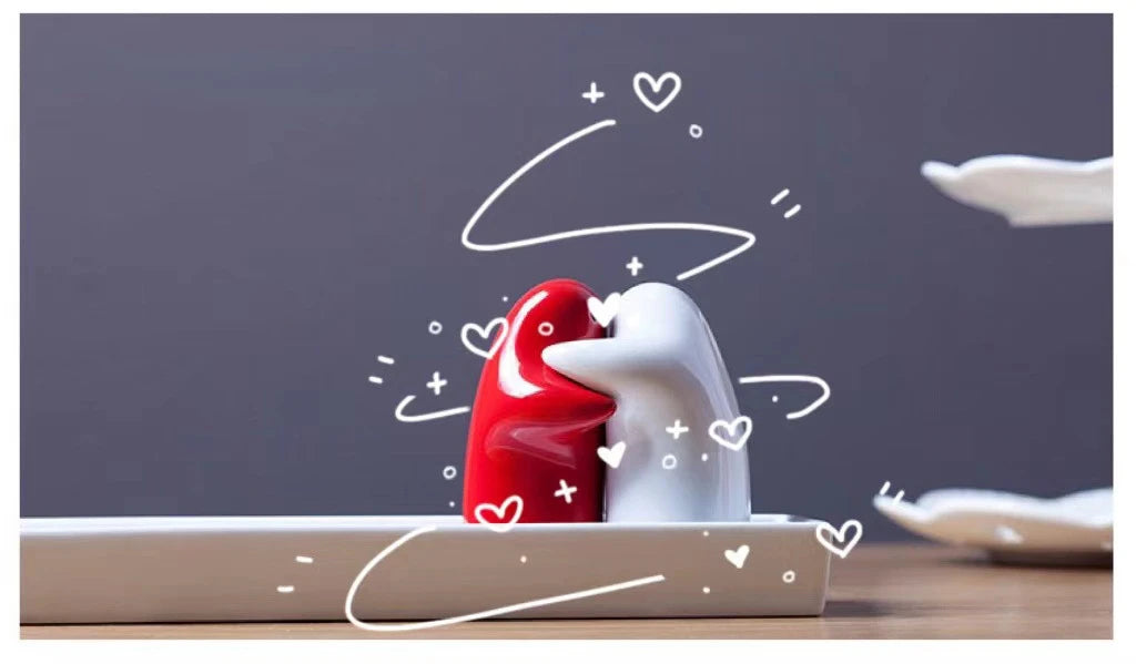 Ceramisch Peper- en Zoutstel Knuffel Spookjes – Creatief Omhelzend Design