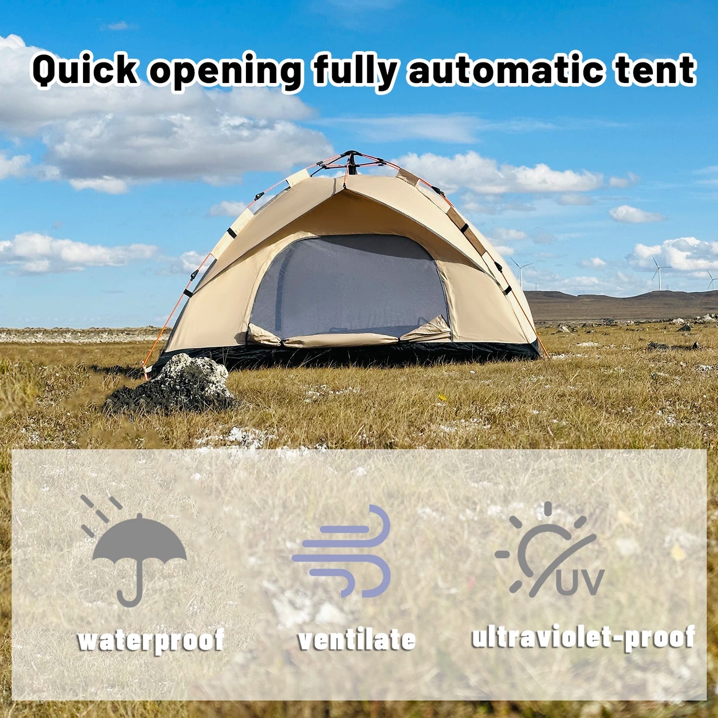 Outdoor Tent - Snel op te zetten voor Buitengebruik - 4 personen