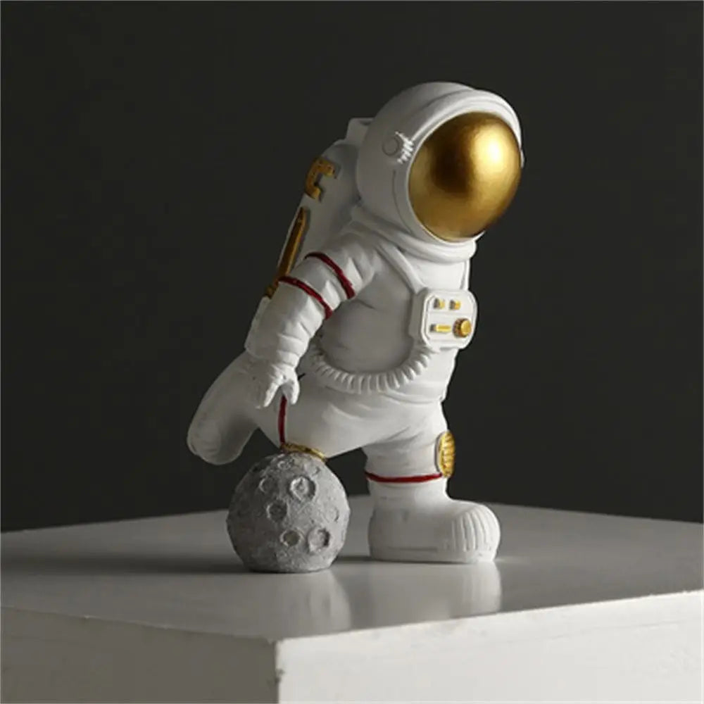 Astronauten Beeldje - Decoratieve Spaceman Maan Beelden
