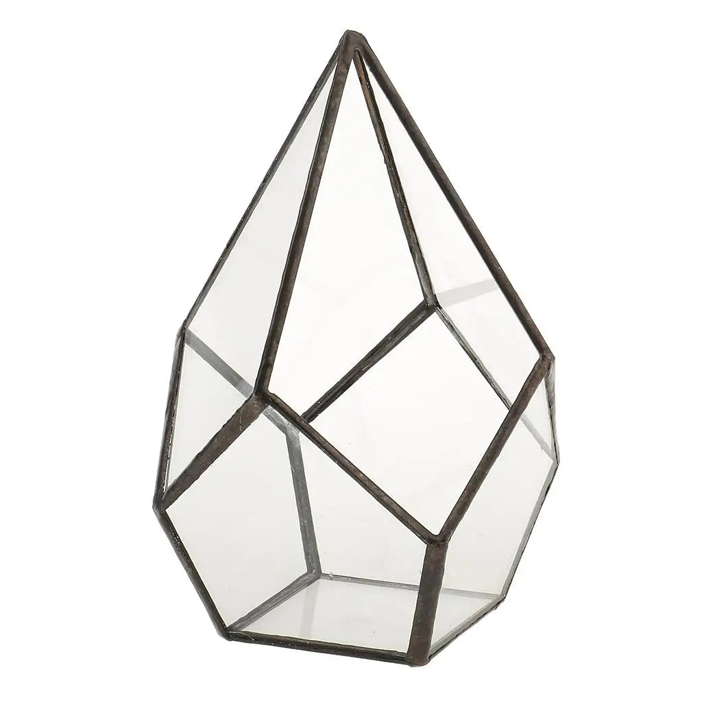 Geometrisch Glazen Bloempot Terrarium - Metaal & Glas - Modern Design