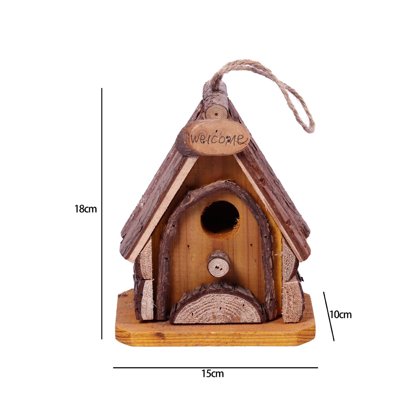 Handgemaakt Houten Vogelhuisje – Rustiek Design voor Tuin of Balkon