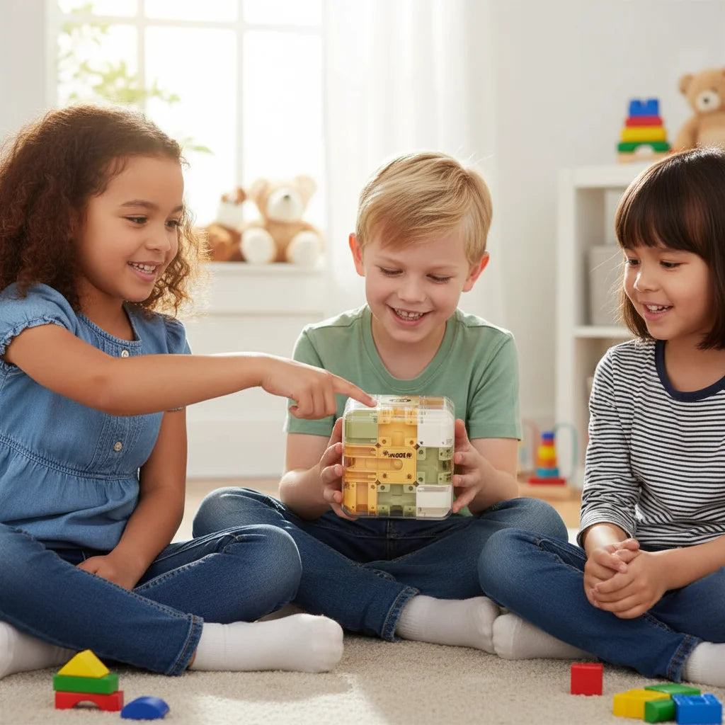 MazeMaster 3D – Transparante Doolhof Puzzelkubus voor Breintraining – Kinderen en Volwassenen