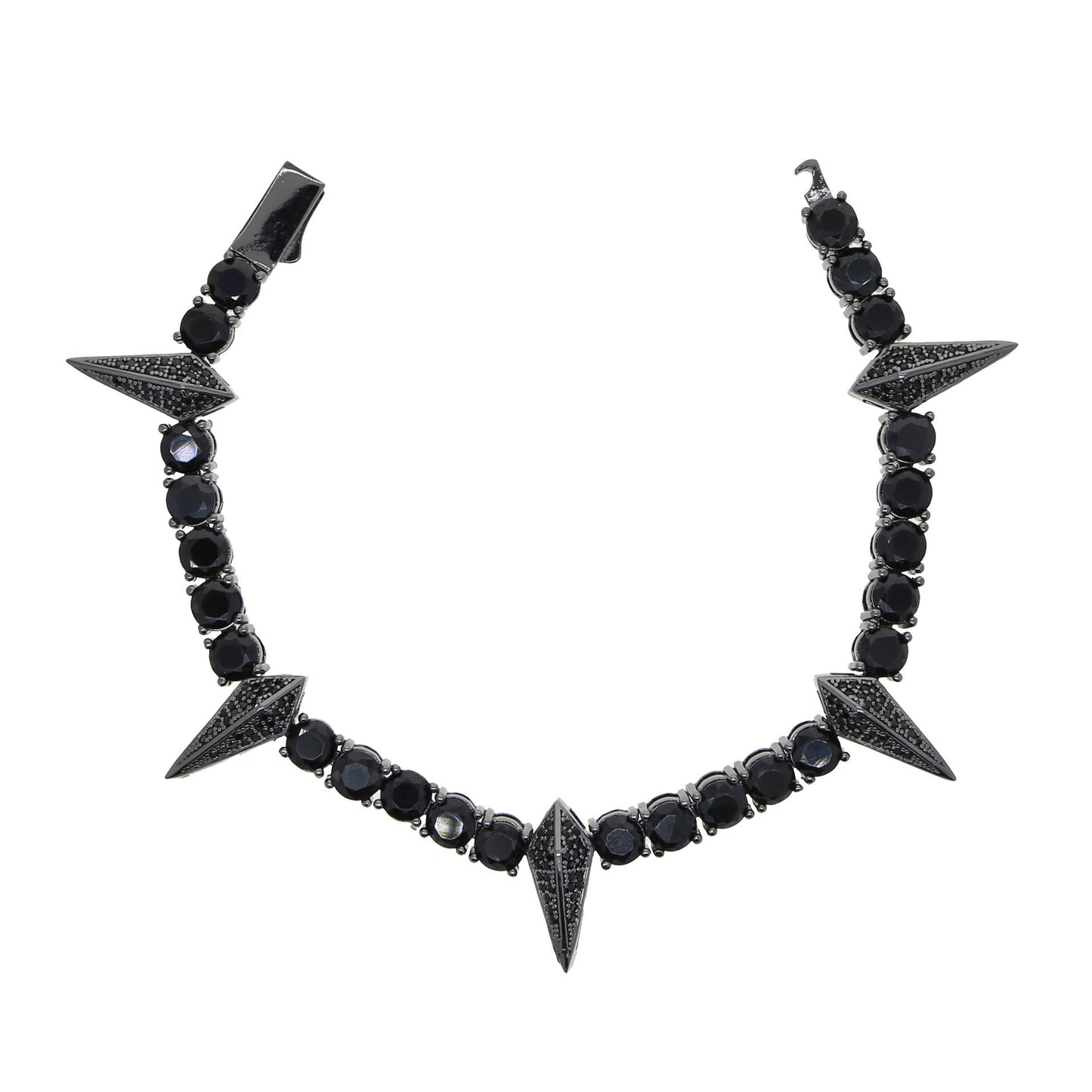 Puntige Armband met Volledig Strass – Punk Stijl - Zirkonia