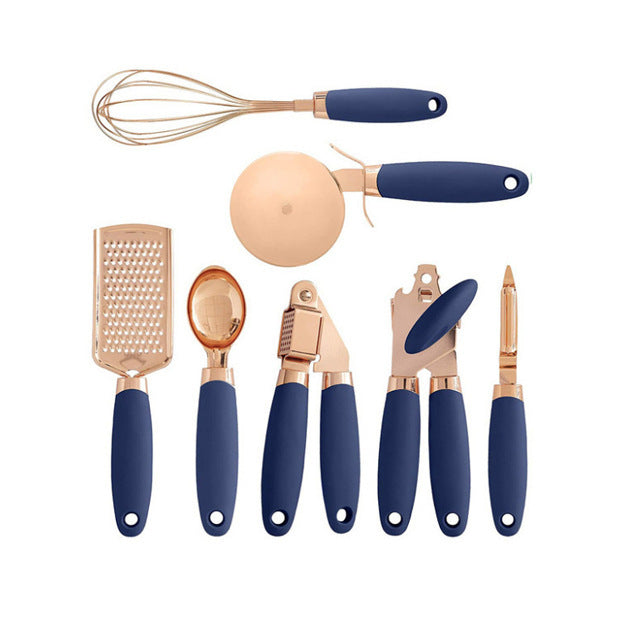 Keukengerei Set 7-delig – RVS & Koper – Antislip Handvat – Elegant Design