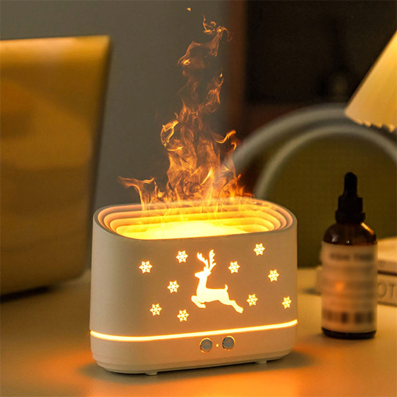 Flame Effect Aroma Diffuser - Sfeerlamp & Luchtbevochtiger - Kerstdecoratie