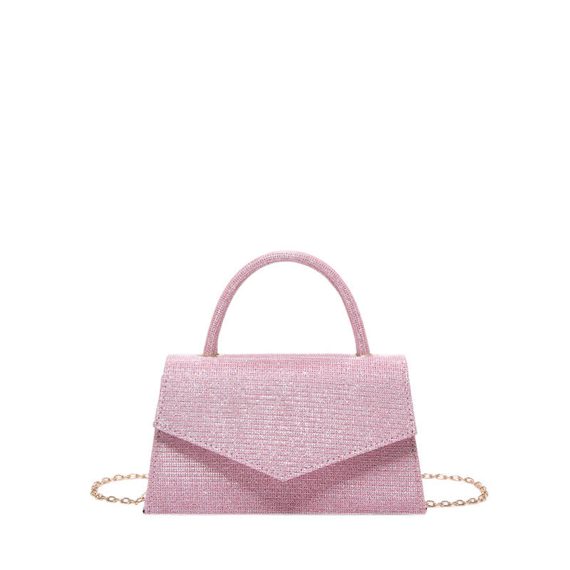 AMALIA | Dames handtas kleine vierkante tas met diamant-look – luxe