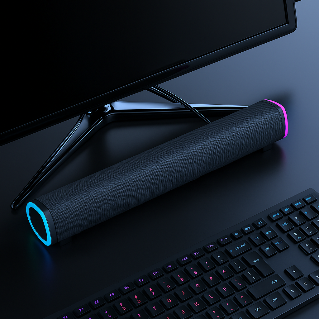 Bluetooth 5.0 soundbar speaker - stereo geluid - geschikt voor pc en laptop