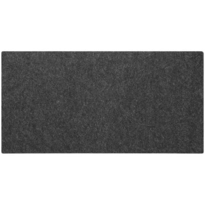 Handige antislip bureaumat vilt 80x40cm - donkergrijs/lichtgrijs
