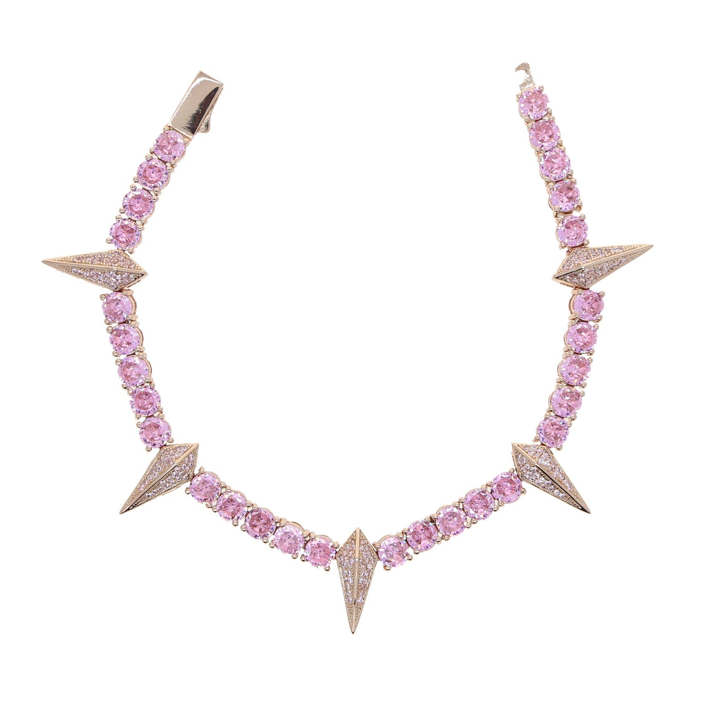 Puntige Armband met Volledig Strass – Punk Stijl - Zirkonia