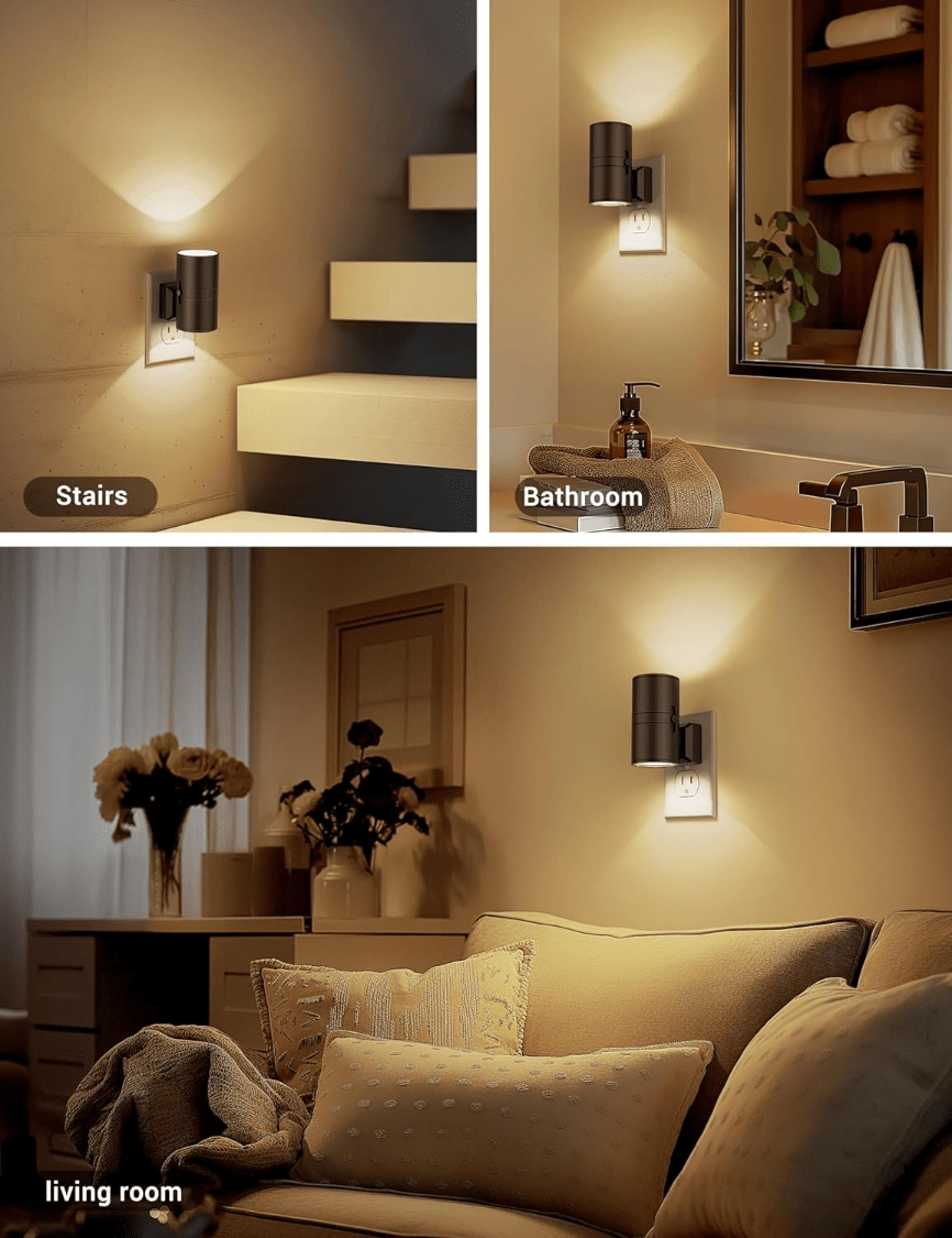 Dimbaar LED Nachtlampje – Set van 2 – Instelbare Helderheid, Compact, Plug-In