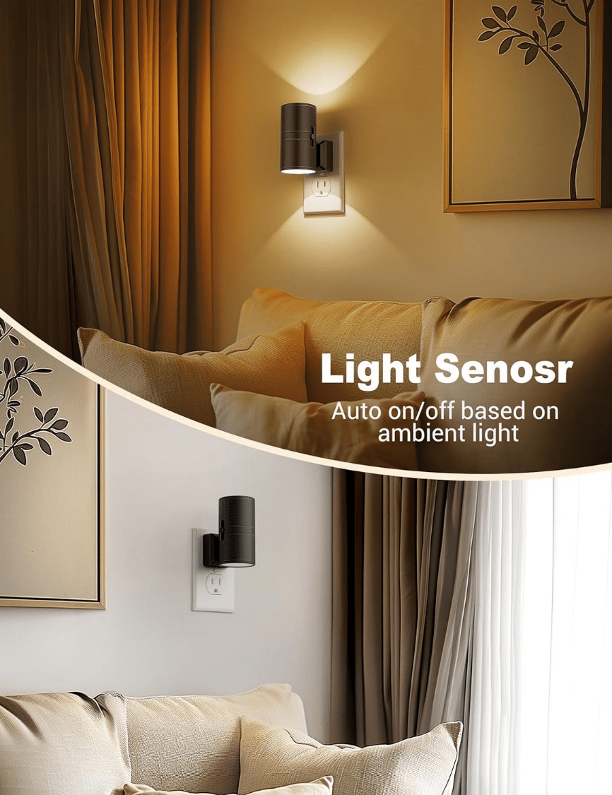 Dimbaar LED Nachtlampje – Set van 2 – Instelbare Helderheid, Compact, Plug-In