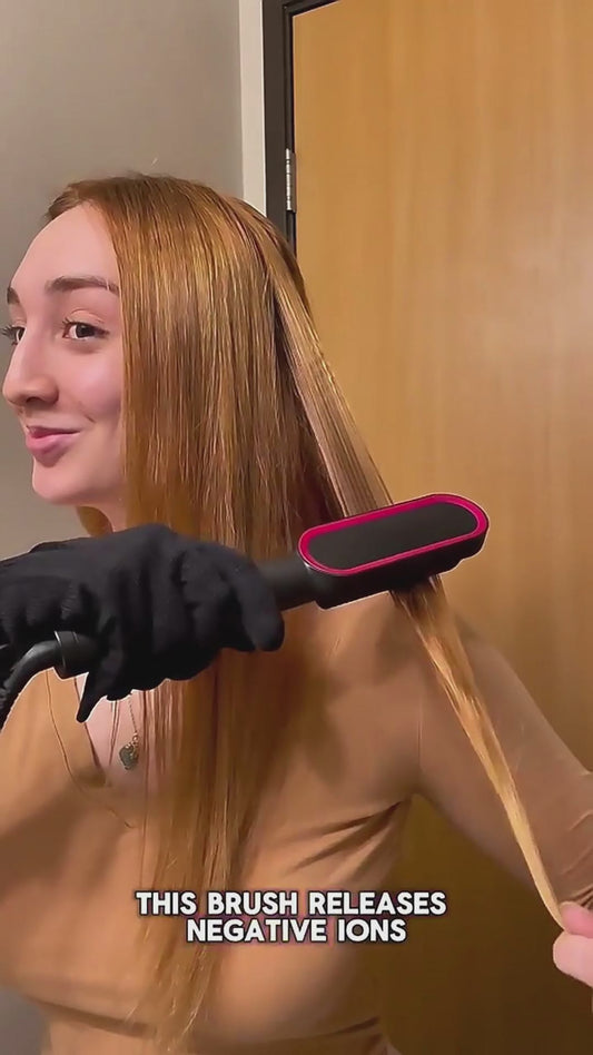 Brush 2-in-1 Stijltang en Krulborstel – Zwart of Wit – Antiklit & Multitemperatuur