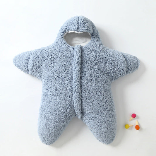 Stervormige baby slaapzak met capuchon – katoen/kasjmier – winter – 0-1 jaar