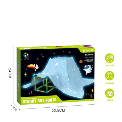 Bouwpakket Kinderen - Glow In The Dark Forten & Tunnels - Educatief Speelgoed