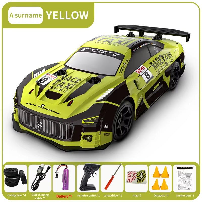 JJRC Q165 2.4G Drift Rc Car 4WD Drift Car 1:18 Toy Remote Control GTR Car RC Racing Car Toy for Children Christmas Gifts ﻿