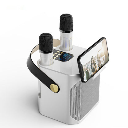 Draagbare Karaoke Speaker met 2 Microfoons - Stereo Geluid