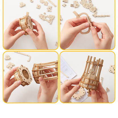 3D Houten Luchtvaartschip Puzzel – Creatief DIY Modelbouwpakket