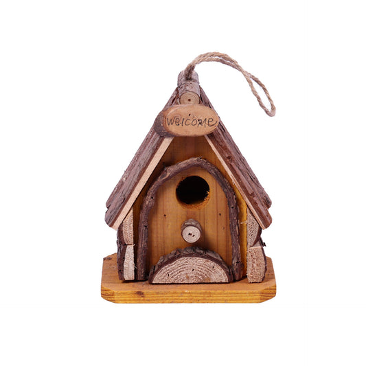 Handgemaakt Houten Vogelhuisje – Rustiek Design voor Tuin of Balkon