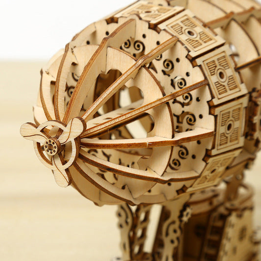 3D Houten Luchtvaartschip Puzzel – Creatief DIY Modelbouwpakket
