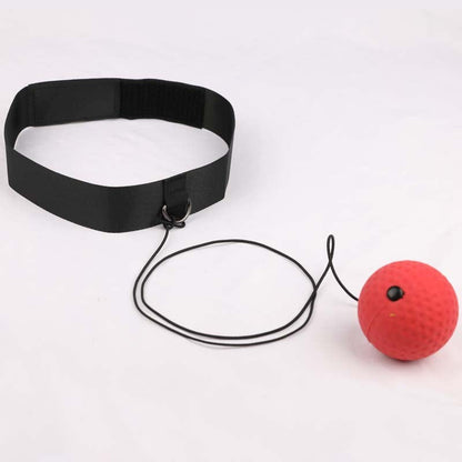 Boks Reflexbal Trainingsset – Verstelbare Hoofdband & Rode Stuiterbal – Snelheid & Reactie