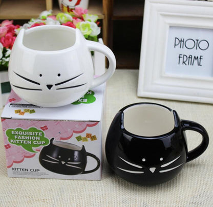 Kattenmok 400 ml met Lepel – Schattig Keramisch Ontwerp voor Koffie en Thee