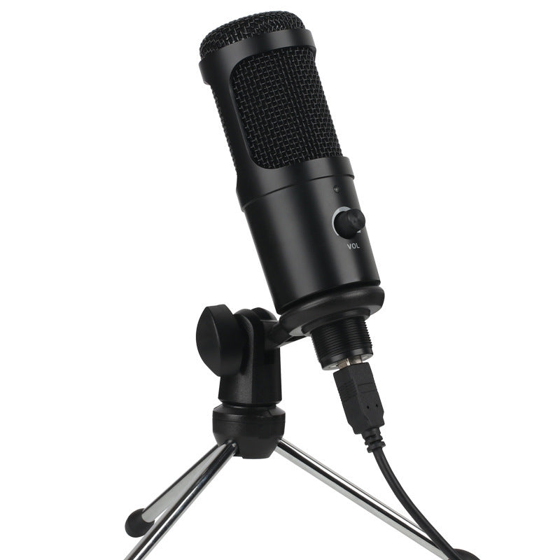 Draadloze condensator microfoon voor computer, gaming en live opname met statief