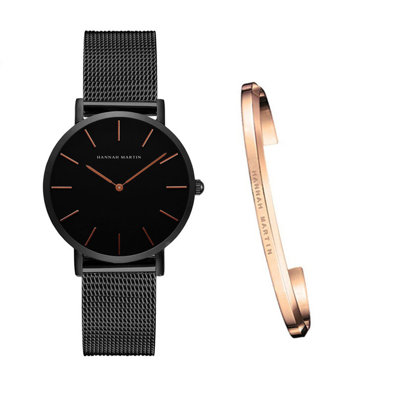 Dames horloge – roestvrij staal mesh – waterdicht – 36mm – quartz