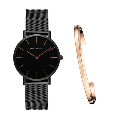 Dames horloge – roestvrij staal mesh – waterdicht – 36mm – quartz