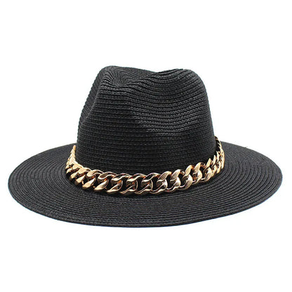 Zomerse Unisex Hoed met Ketting – Ademend en Stijlvol