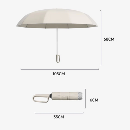 Windbestendige Automatische Paraplu met Reflecterende Rand – Compact en Waterdicht