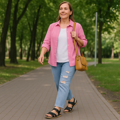 TrailWear Elegant | Orthopedische Dames Sandalen Zwart