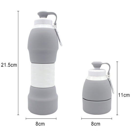 Opvouwbare Siliconen Waterfles 580ml - Ideaal voor Reizen en Sporten