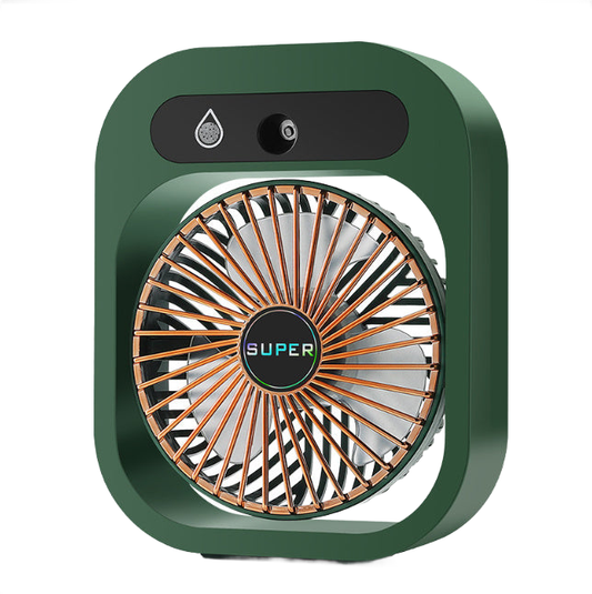 Draagbare USB Airco Ventilator met Nevel – 3 Snelheden, Oplaadbaar, Luchtbevochtiger