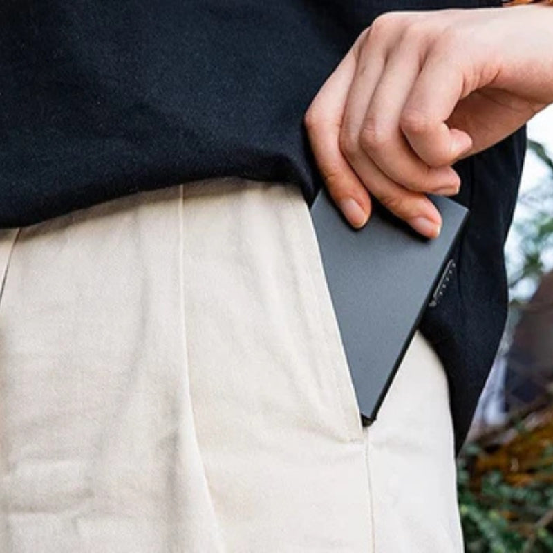SlimGuard – Minimalistisch RFID Kaartenhouder Zwart/Grijs